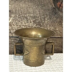 Heavy Vintage Brass‎ Mortar Apothecary VTG
